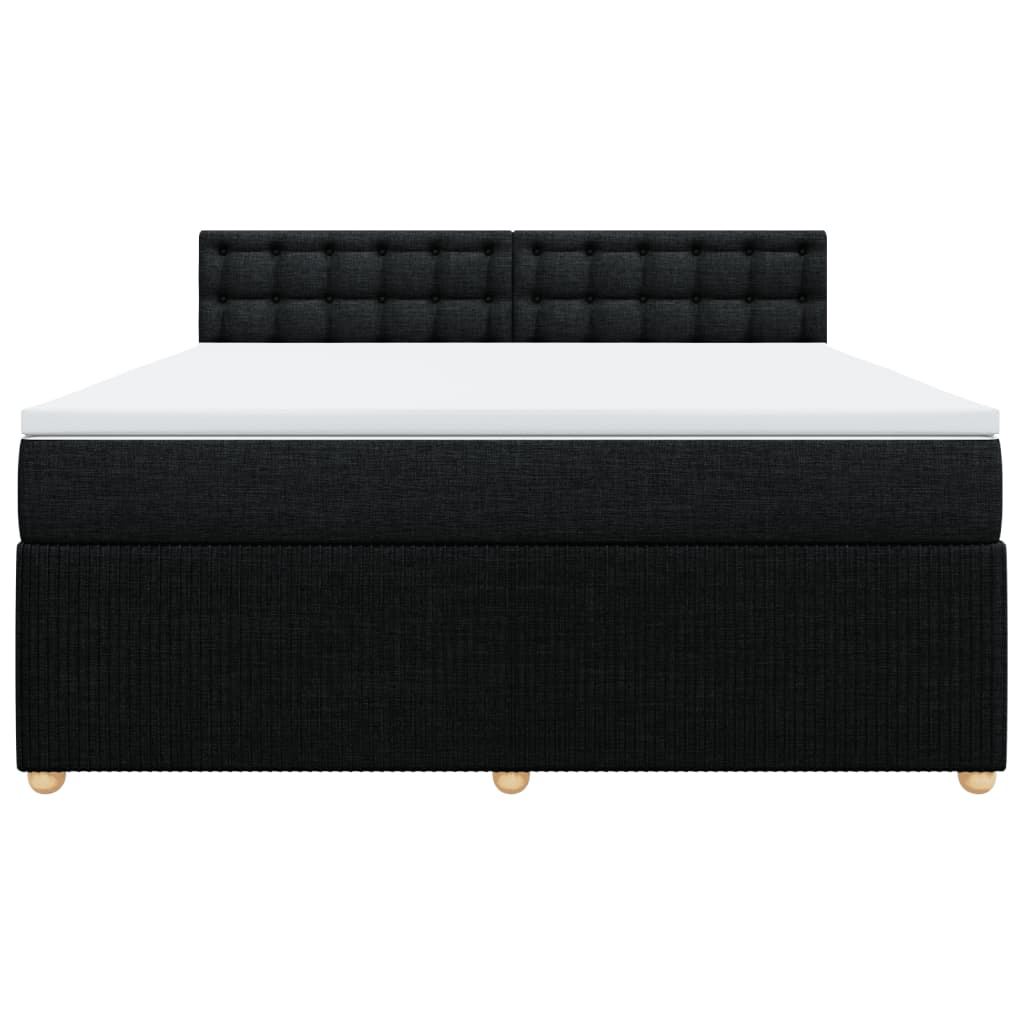 Boxspring met matras stof zwart 180x200 cm is nu te koop bij PeponiXL, paradijselijk wonen!
