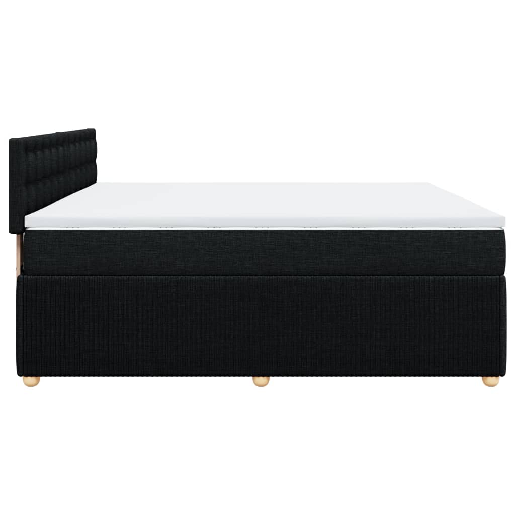 Boxspring met matras stof zwart 180x200 cm is nu te koop bij PeponiXL, paradijselijk wonen!