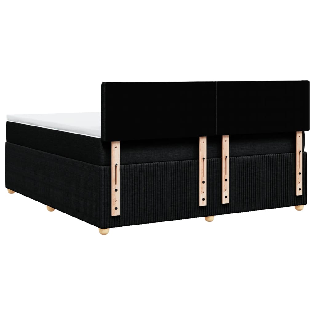 Boxspring met matras stof zwart 180x200 cm is nu te koop bij PeponiXL, paradijselijk wonen!