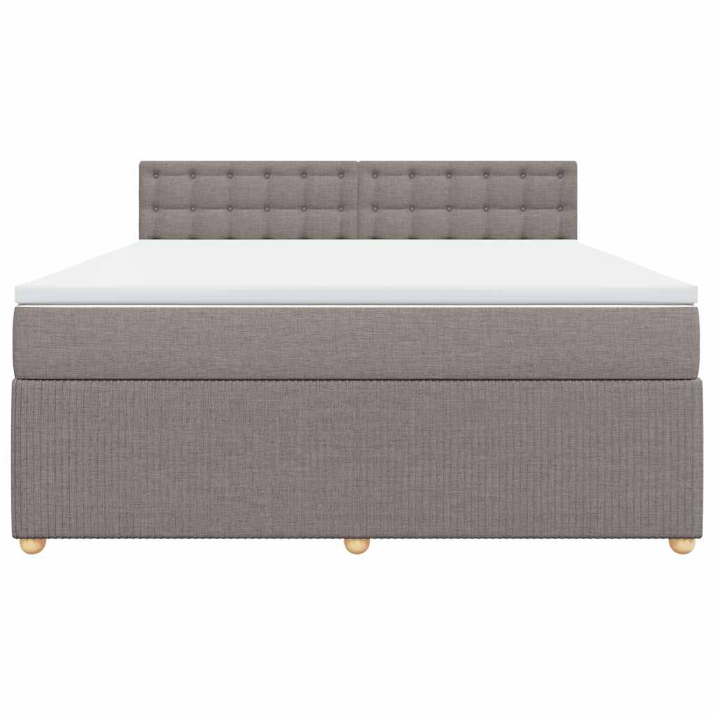 Boxspring met matras stof taupe 180x200 cm is nu te koop bij PeponiXL, paradijselijk wonen!