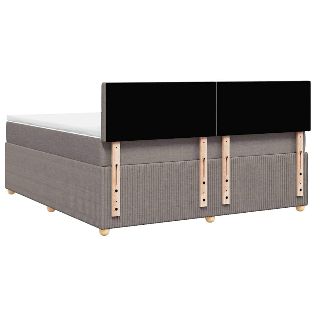 Boxspring met matras stof taupe 180x200 cm is nu te koop bij PeponiXL, paradijselijk wonen!