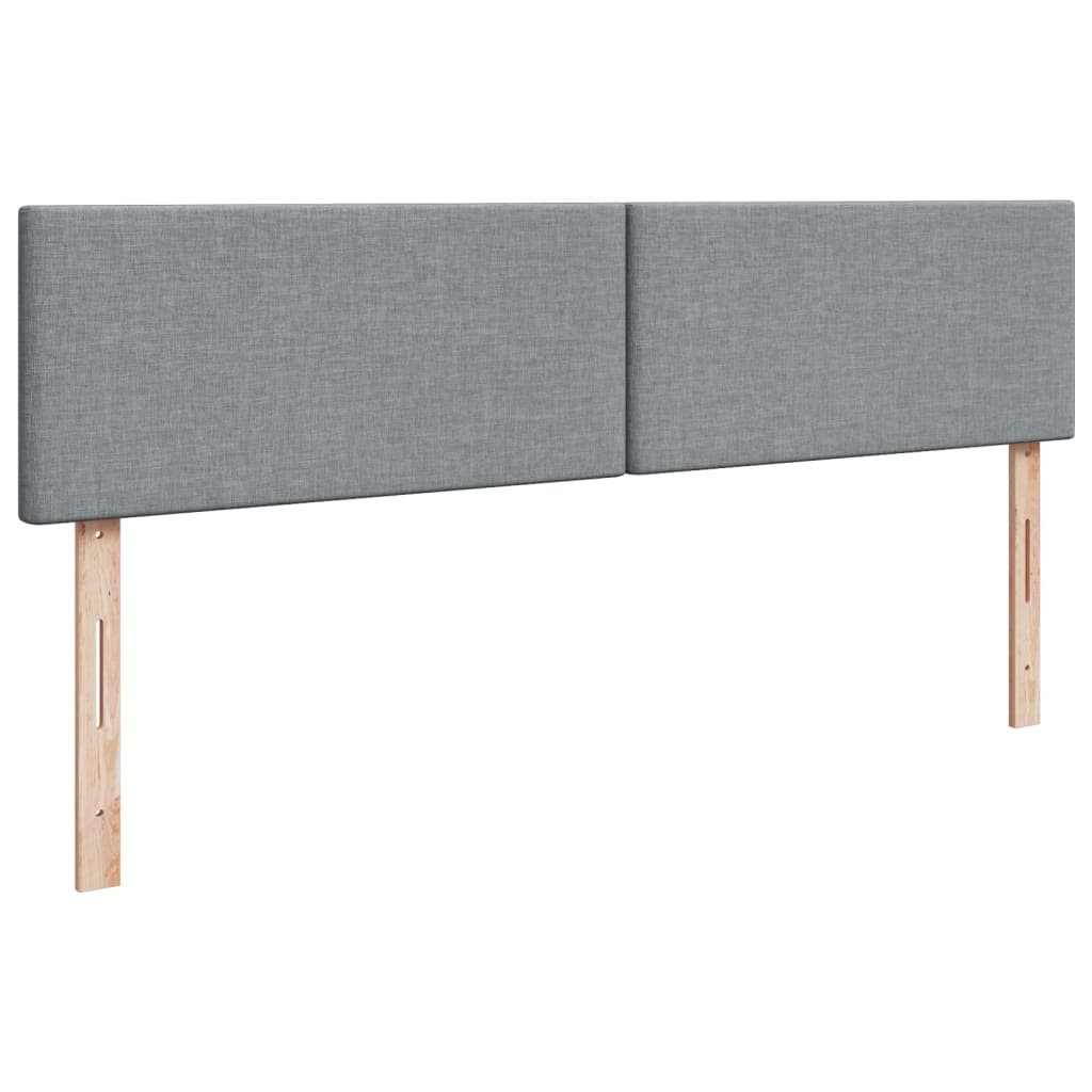 Boxspring met matras stof lichtgrijs 200x200 cm is nu te koop bij PeponiXL, paradijselijk wonen!