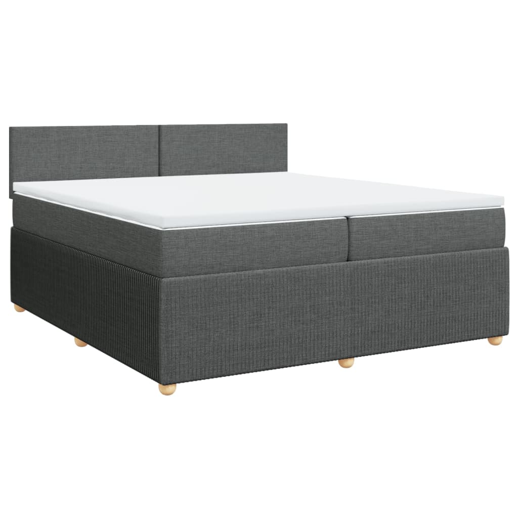 Boxspring met matras stof donkergrijs 200x200 cm is nu te koop bij PeponiXL, paradijselijk wonen!