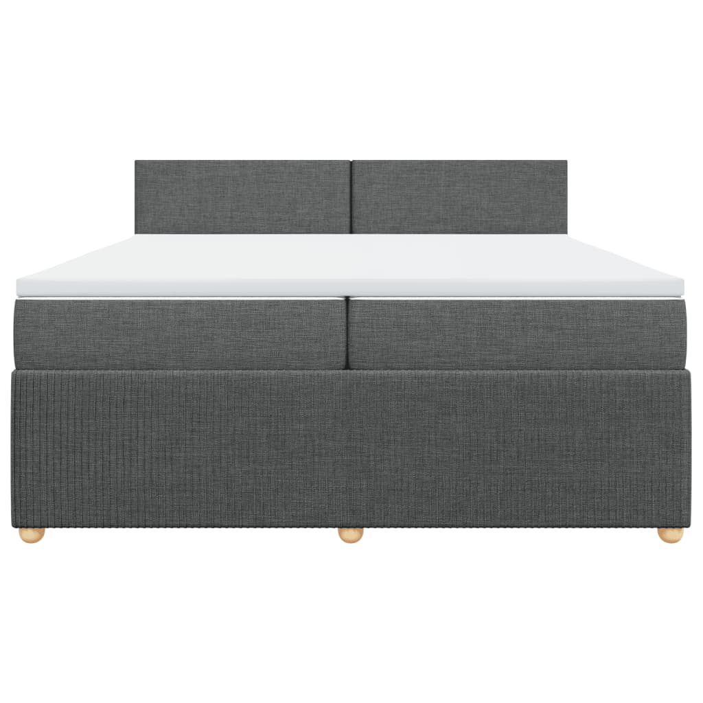 Boxspring met matras stof donkergrijs 200x200 cm is nu te koop bij PeponiXL, paradijselijk wonen!
