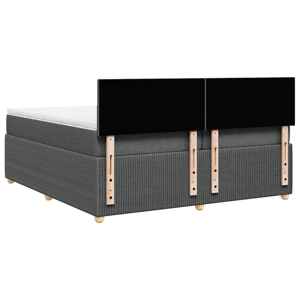 Boxspring met matras stof donkergrijs 200x200 cm is nu te koop bij PeponiXL, paradijselijk wonen!