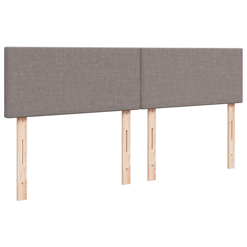 Boxspring met matras stof taupe 200x200 cm is nu te koop bij PeponiXL, paradijselijk wonen!