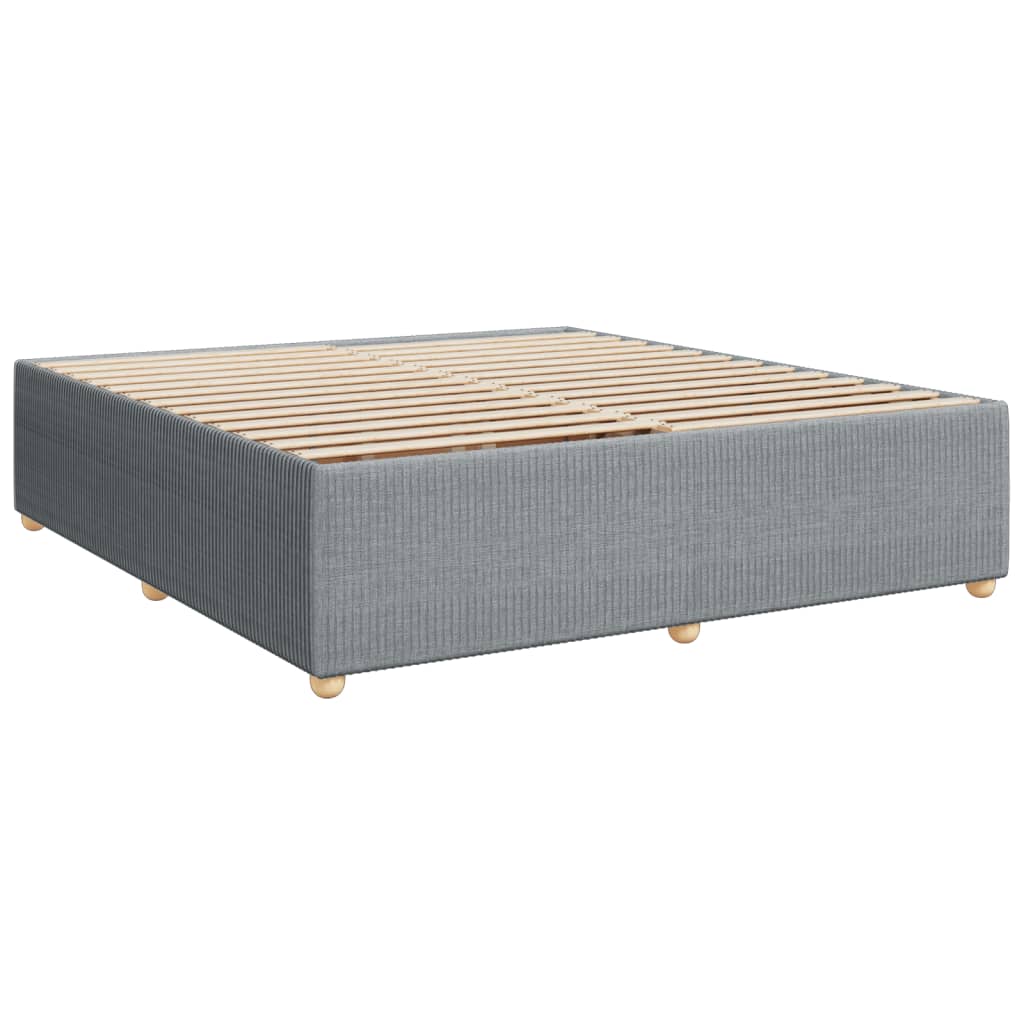 Boxspring met matras stof lichtgrijs 200x200 cm is nu te koop bij PeponiXL, paradijselijk wonen!