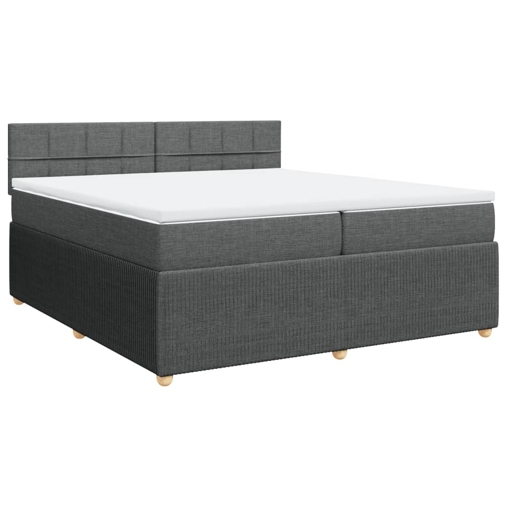 Boxspring met matras stof donkergrijs 200x200 cm is nu te koop bij PeponiXL, paradijselijk wonen!
