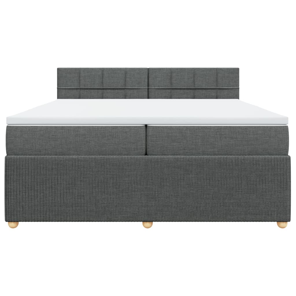 Boxspring met matras stof donkergrijs 200x200 cm is nu te koop bij PeponiXL, paradijselijk wonen!
