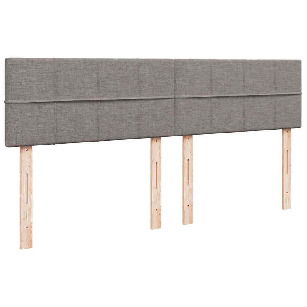 Boxspring met matras stof taupe 200x200 cm is nu te koop bij PeponiXL, paradijselijk wonen!
