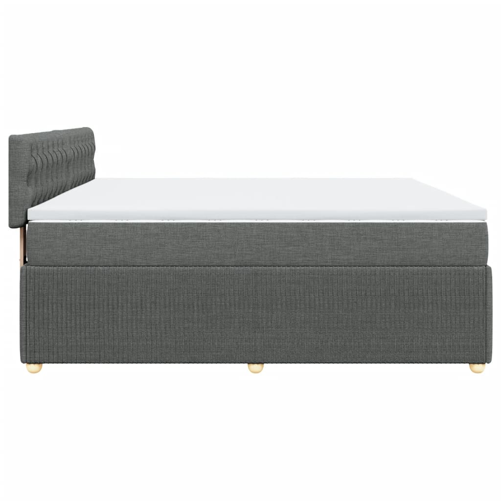 Boxspring met matras stof donkergrijs 200x200 cm is nu te koop bij PeponiXL, paradijselijk wonen!