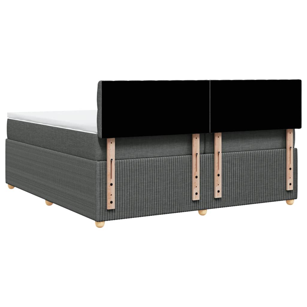 Boxspring met matras stof donkergrijs 200x200 cm is nu te koop bij PeponiXL, paradijselijk wonen!