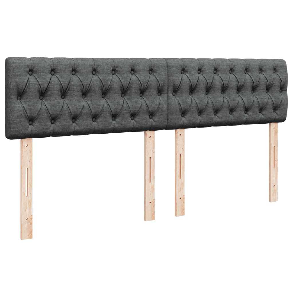 Boxspring met matras stof donkergrijs 200x200 cm is nu te koop bij PeponiXL, paradijselijk wonen!