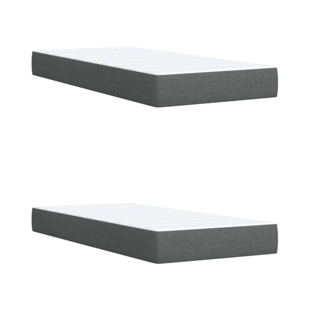 Boxspring met matras stof donkergrijs 200x200 cm is nu te koop bij PeponiXL, paradijselijk wonen!
