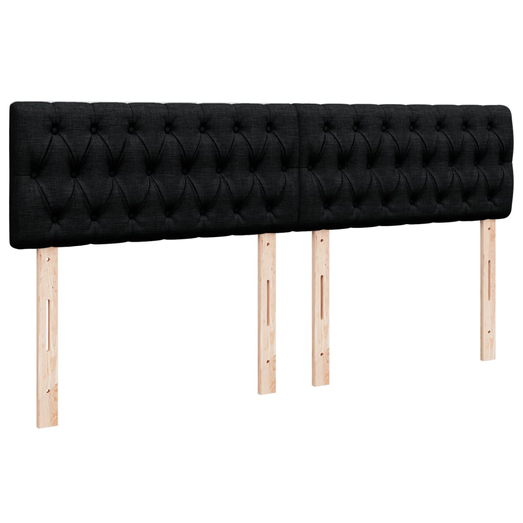 Boxspring met matras stof zwart 200x200 cm is nu te koop bij PeponiXL, paradijselijk wonen!