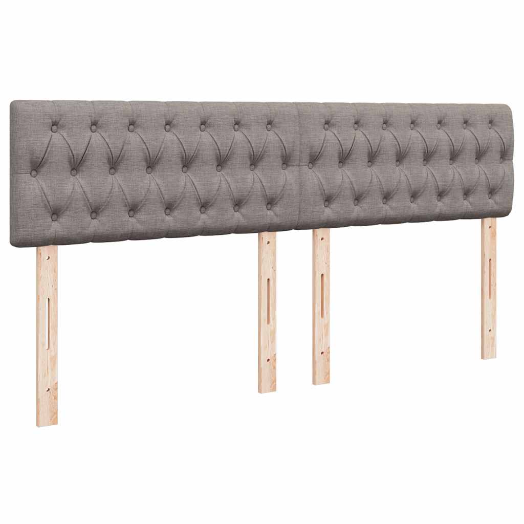 Boxspring met matras stof taupe 200x200 cm is nu te koop bij PeponiXL, paradijselijk wonen!