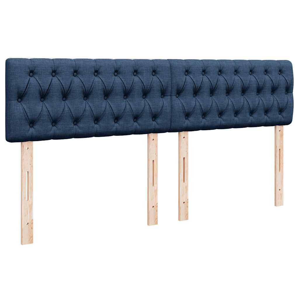 Boxspring met matras stof blauw 200x200 cm is nu te koop bij PeponiXL, paradijselijk wonen!