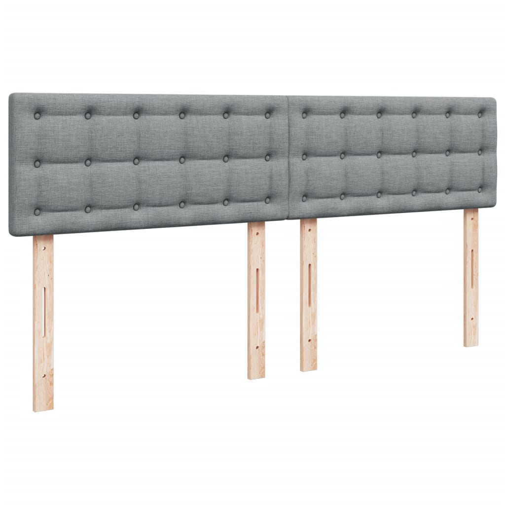 Boxspring met matras stof lichtgrijs 200x200 cm is nu te koop bij PeponiXL, paradijselijk wonen!