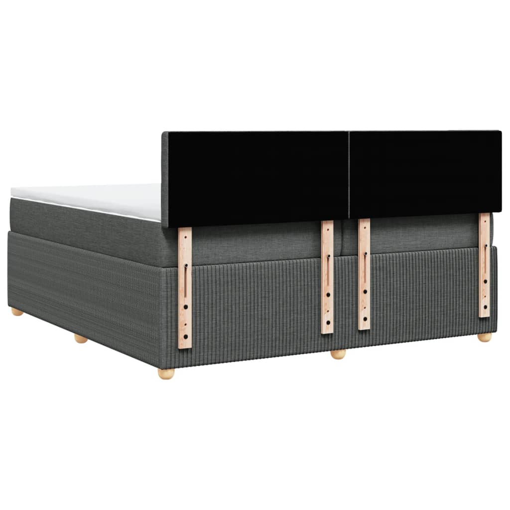 Boxspring met matras stof donkergrijs 200x200 cm is nu te koop bij PeponiXL, paradijselijk wonen!