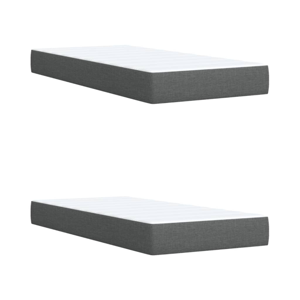 Boxspring met matras stof donkergrijs 200x200 cm is nu te koop bij PeponiXL, paradijselijk wonen!