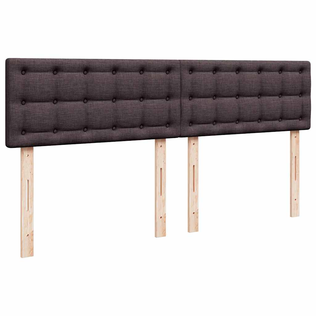 Boxspring met matras stof donkerbruin 200x200 cm is nu te koop bij PeponiXL, paradijselijk wonen!