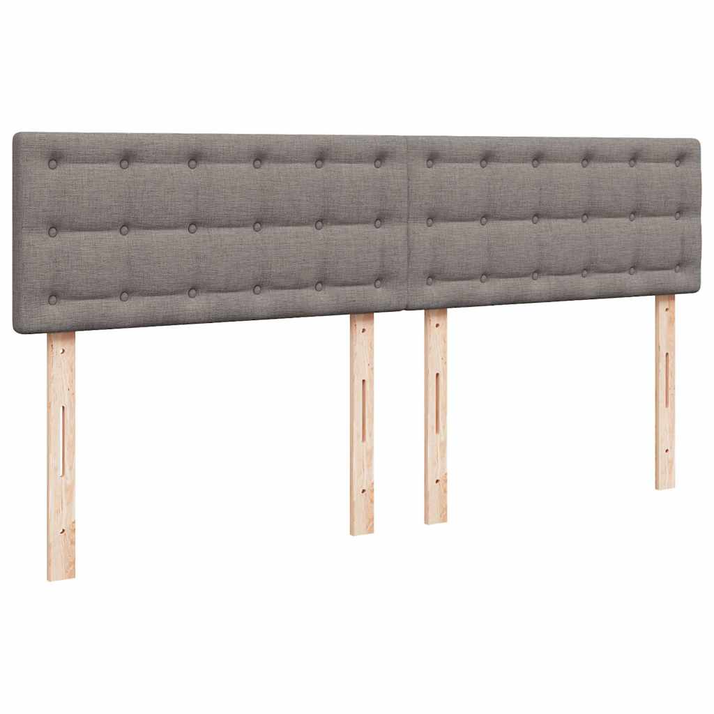 Boxspring met matras stof taupe 200x200 cm is nu te koop bij PeponiXL, paradijselijk wonen!