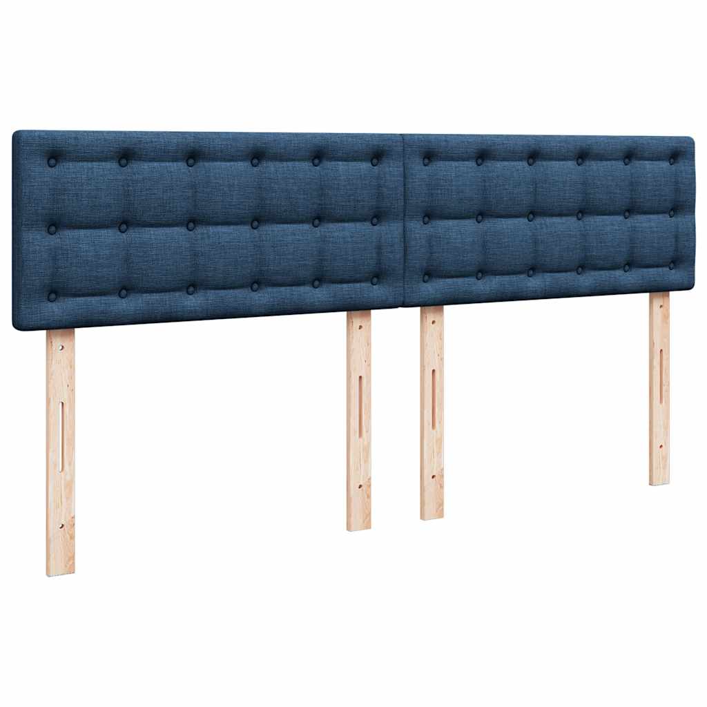 Boxspring met matras stof blauw 200x200 cm is nu te koop bij PeponiXL, paradijselijk wonen!
