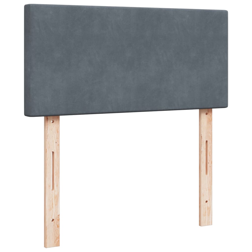 Boxspring met matras fluweel donkergrijs 90x190 cm is nu te koop bij PeponiXL, paradijselijk wonen!