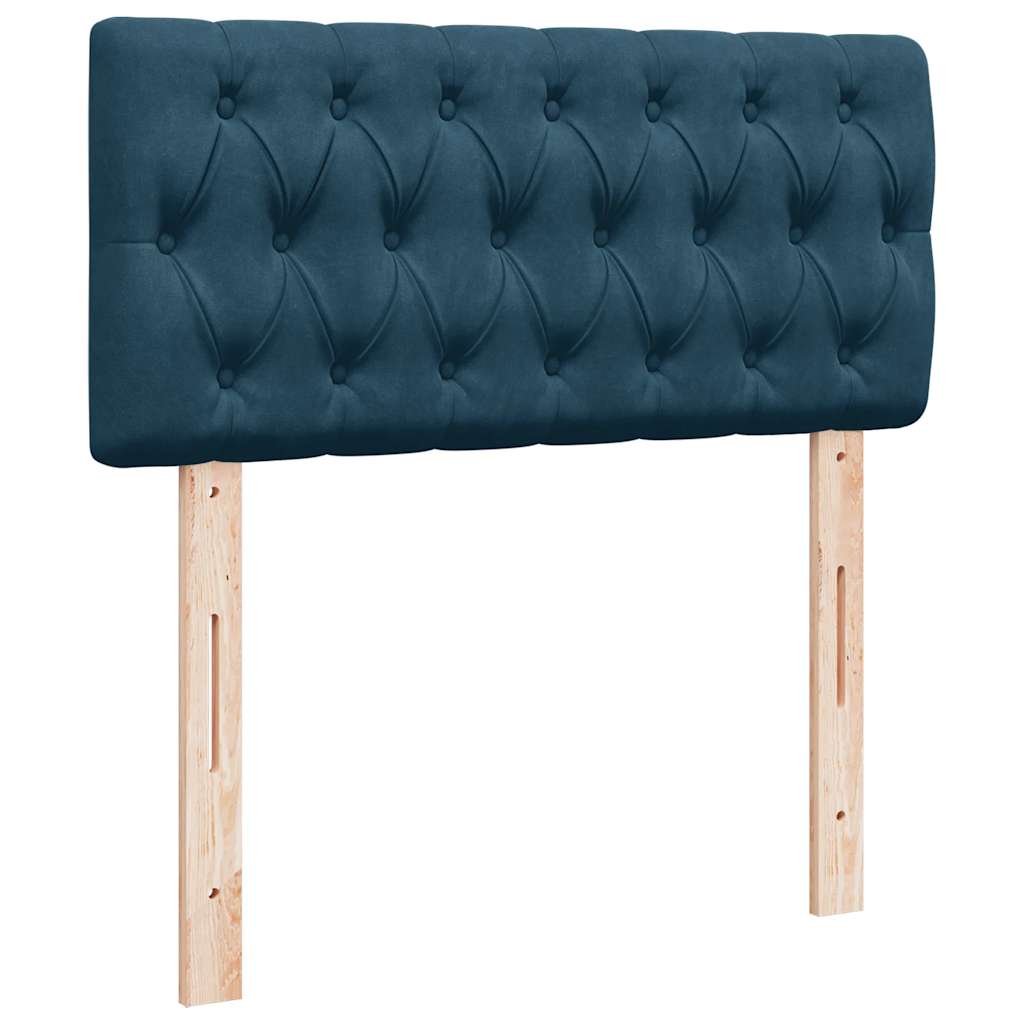 Boxspring met matras fluweel blauw 90x200 cm is nu te koop bij PeponiXL, paradijselijk wonen!