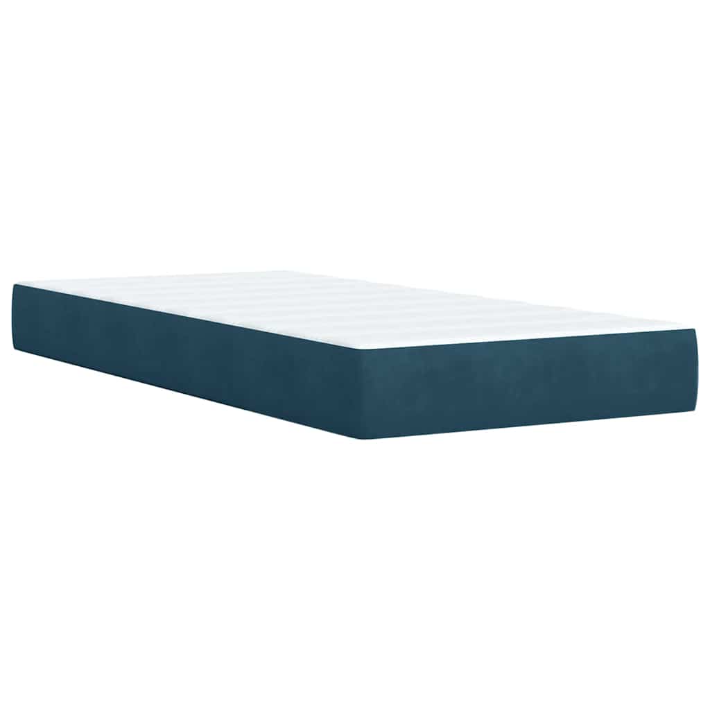Boxspring met matras fluweel blauw 90x200 cm is nu te koop bij PeponiXL, paradijselijk wonen!