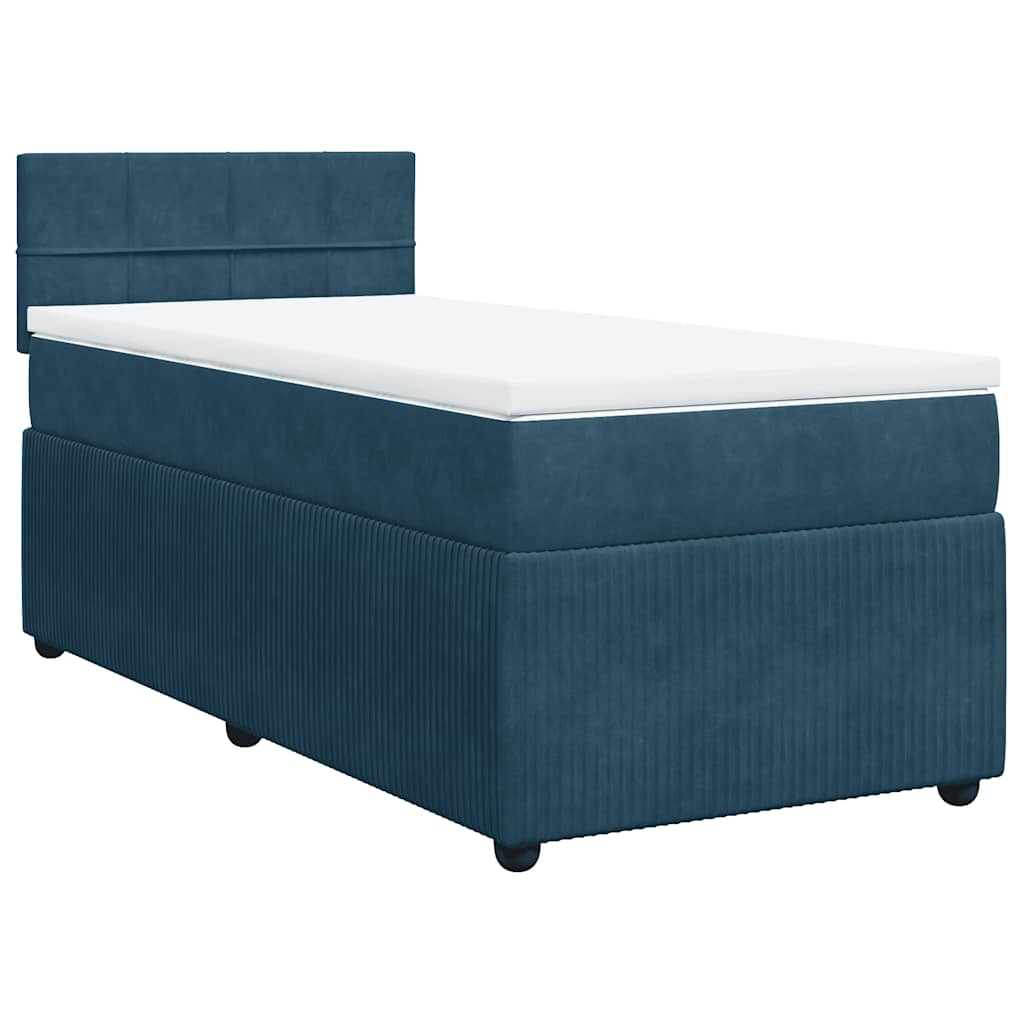 Boxspring met matras fluweel blauw 90x200 cm is nu te koop bij PeponiXL, paradijselijk wonen!