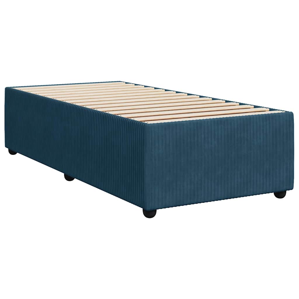 Boxspring met matras fluweel blauw 90x200 cm is nu te koop bij PeponiXL, paradijselijk wonen!
