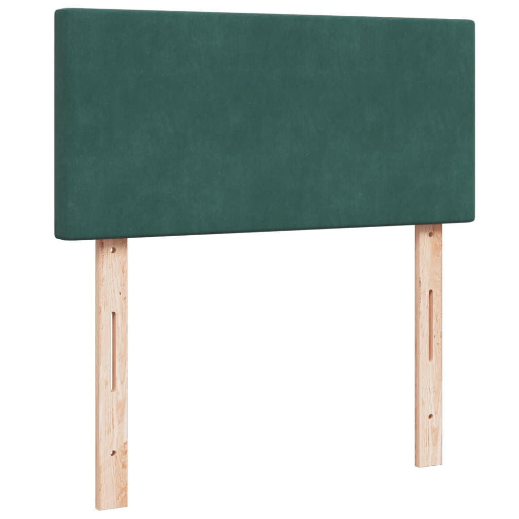 Boxspring met matras fluweel donkergroen 100x200 cm is nu te koop bij PeponiXL, paradijselijk wonen!