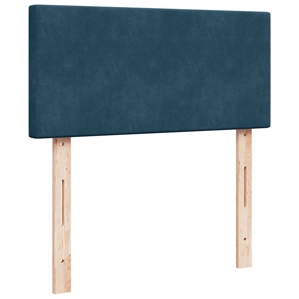Boxspring met matras fluweel blauw 100x200 cm is nu te koop bij PeponiXL, paradijselijk wonen!
