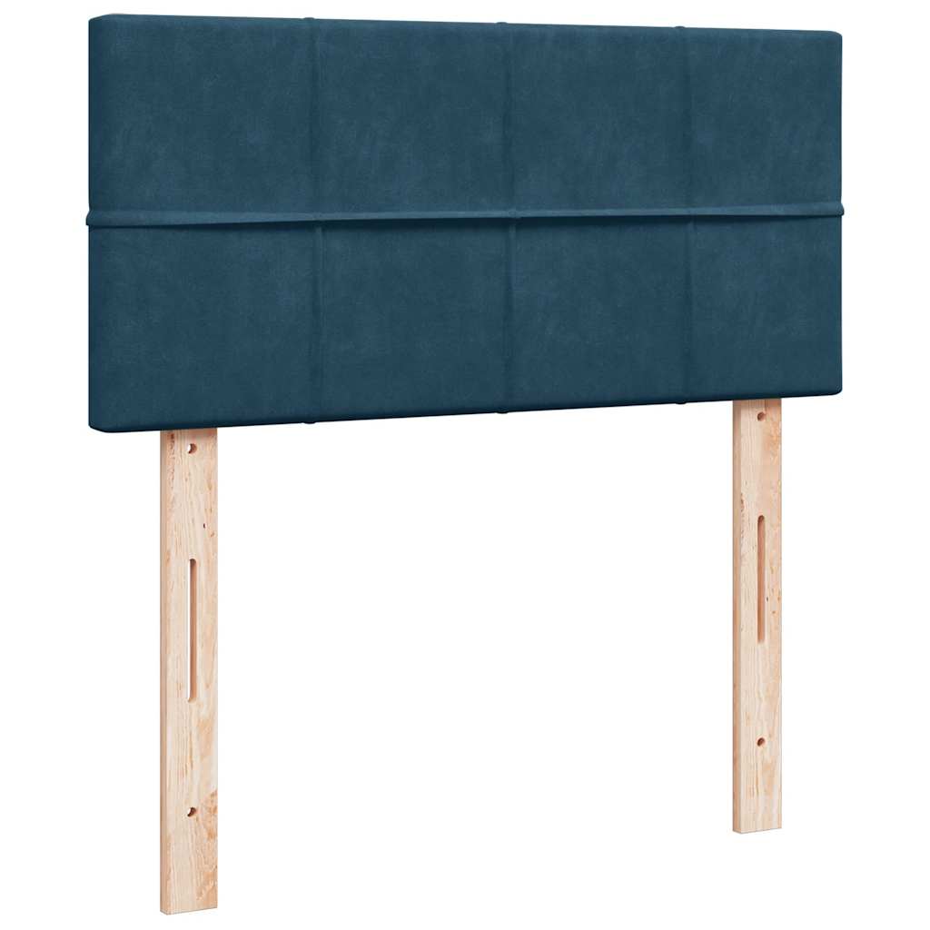 Boxspring met matras fluweel blauw 100x200 cm is nu te koop bij PeponiXL, paradijselijk wonen!