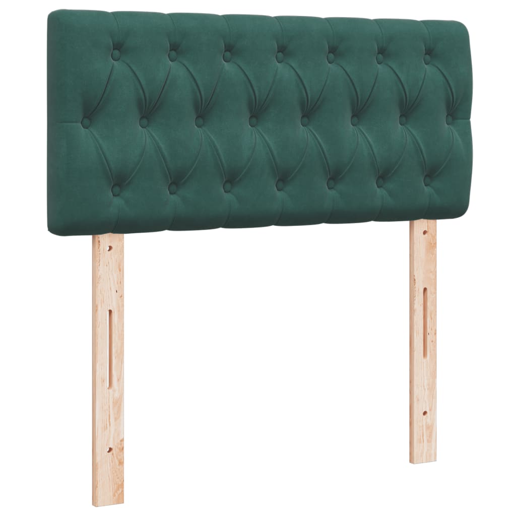Boxspring met matras fluweel donkergroen 100x200 cm is nu te koop bij PeponiXL, paradijselijk wonen!