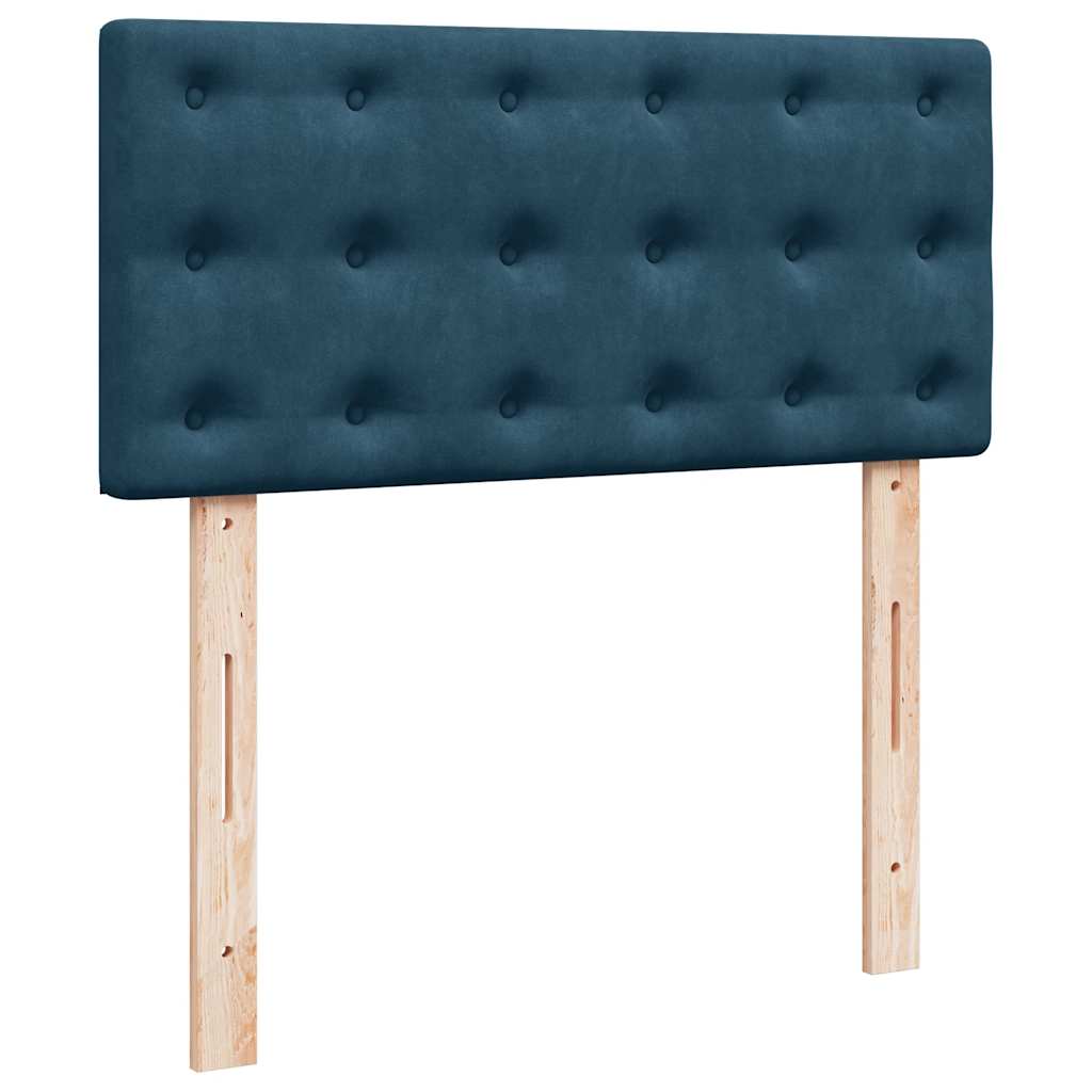 Boxspring met matras fluweel blauw 100x200 cm is nu te koop bij PeponiXL, paradijselijk wonen!