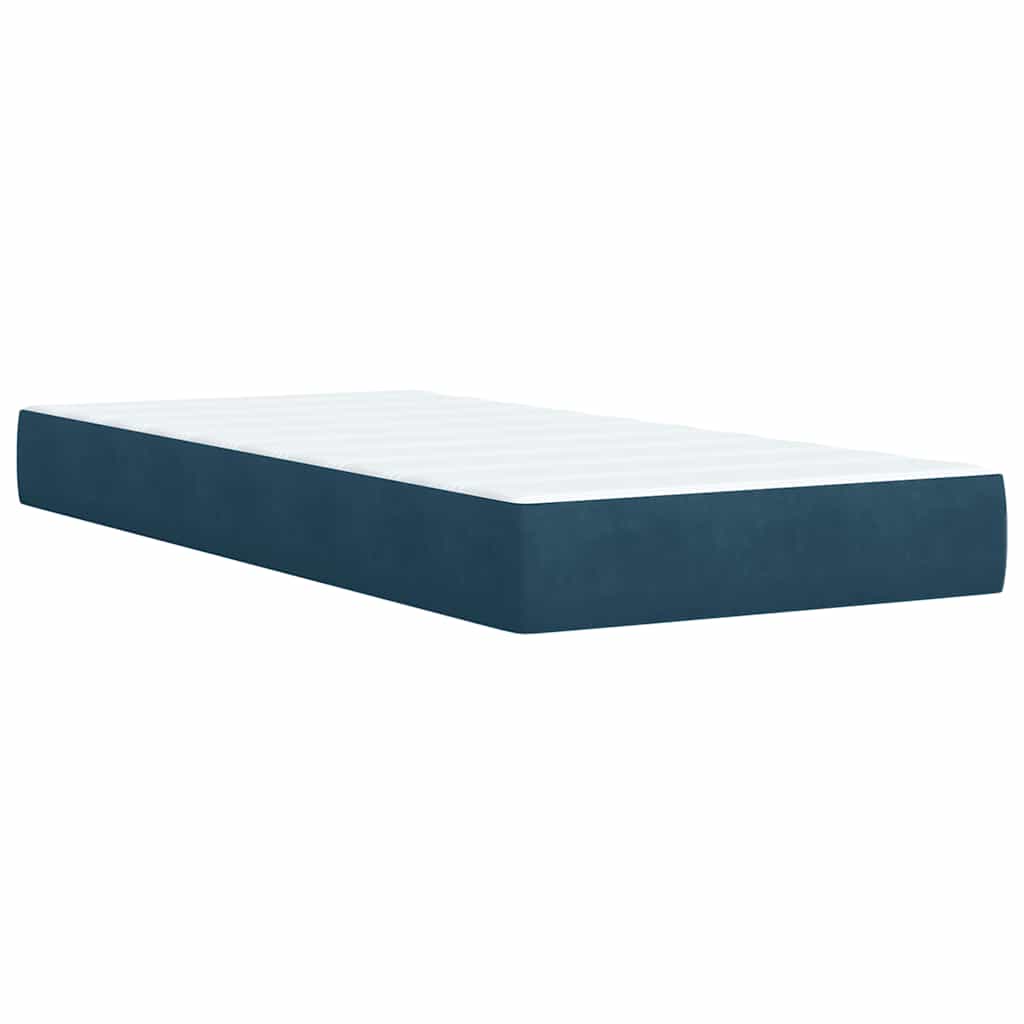 Boxspring met matras fluweel blauw 100x200 cm is nu te koop bij PeponiXL, paradijselijk wonen!