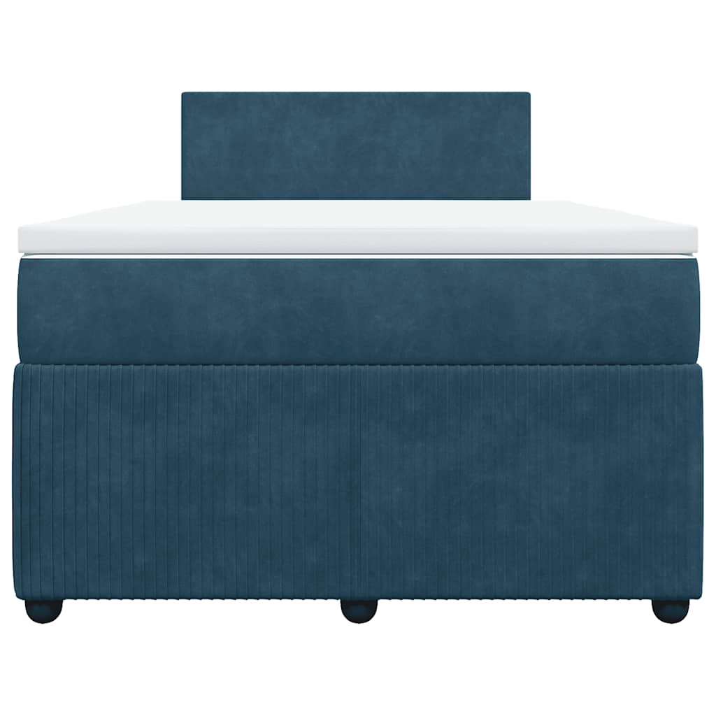 Boxspring met matras fluweel blauw 120x190 cm is nu te koop bij PeponiXL, paradijselijk wonen!
