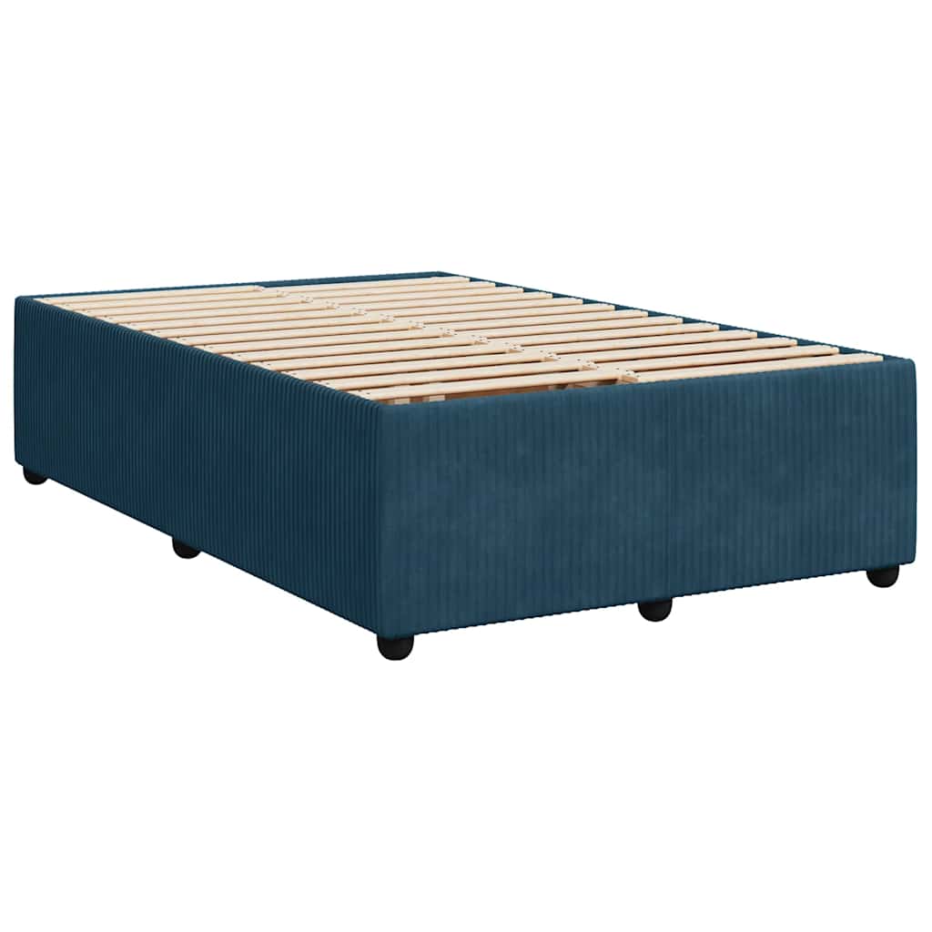 Boxspring met matras fluweel blauw 120x190 cm is nu te koop bij PeponiXL, paradijselijk wonen!