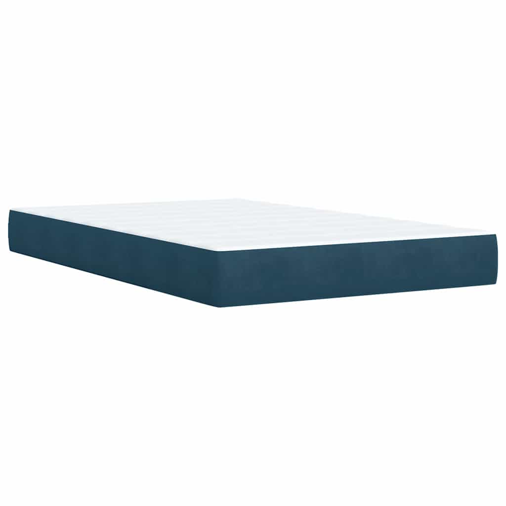 Boxspring met matras fluweel blauw 120x190 cm is nu te koop bij PeponiXL, paradijselijk wonen!