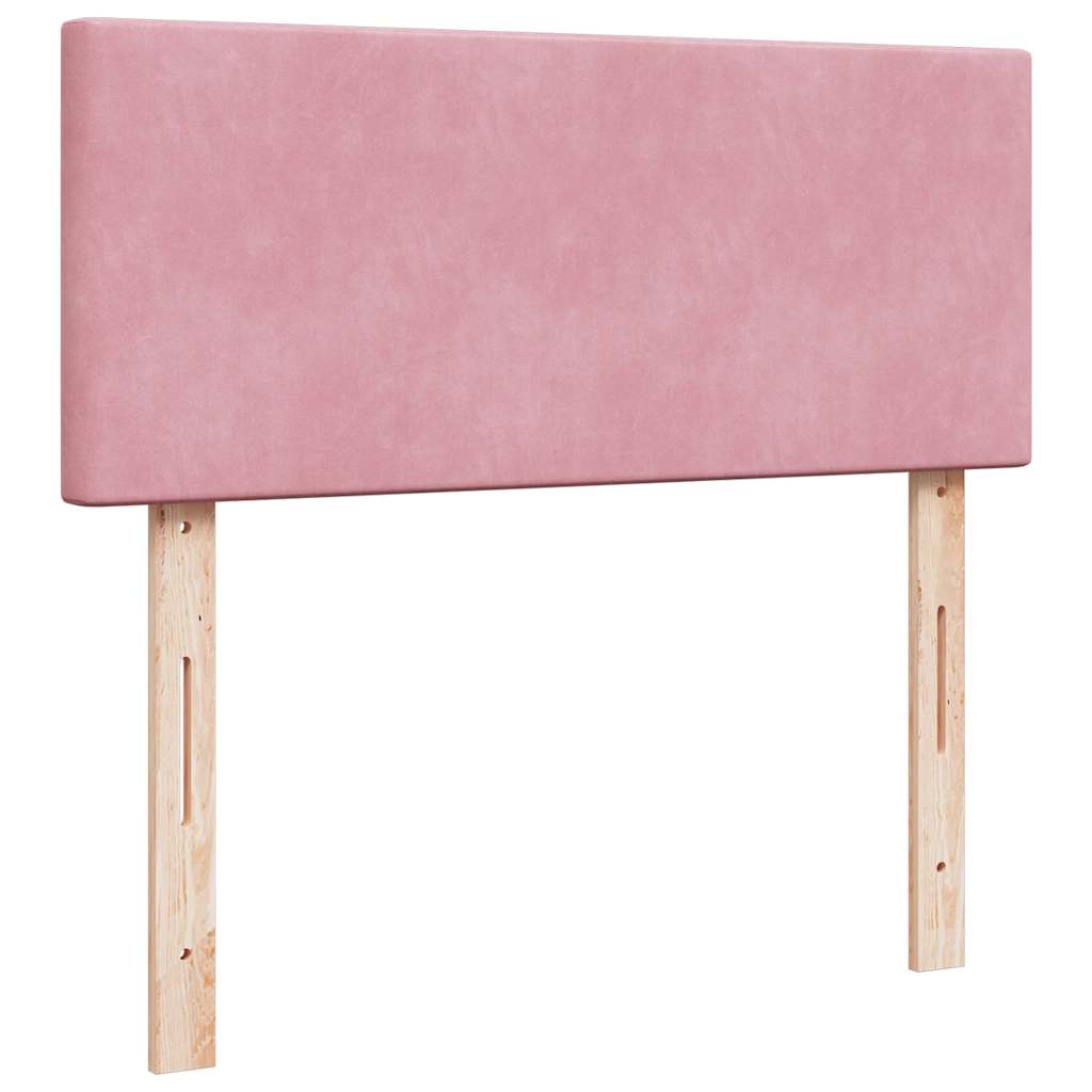 Boxspring met matras fluweel roze 120x190 cm is nu te koop bij PeponiXL, paradijselijk wonen!