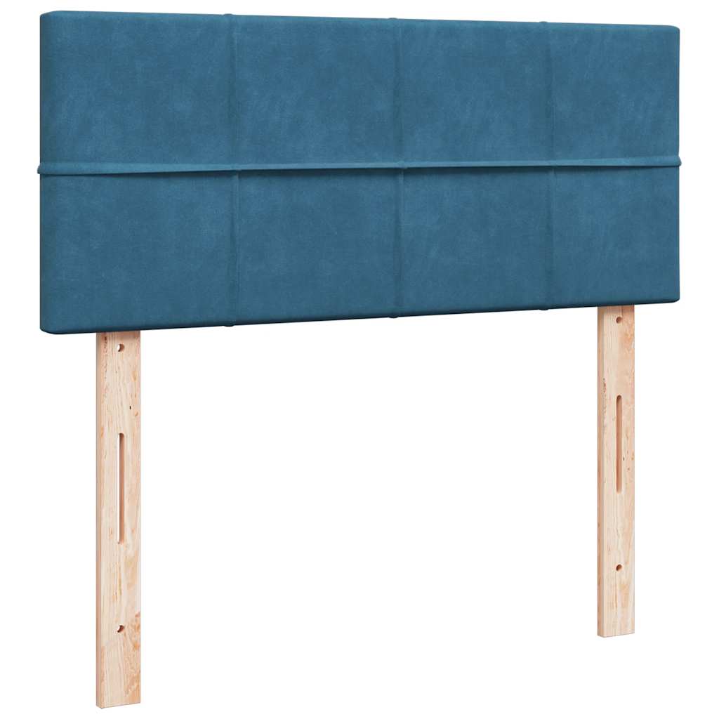 Boxspring met matras fluweel blauw 120x190 cm is nu te koop bij PeponiXL, paradijselijk wonen!
