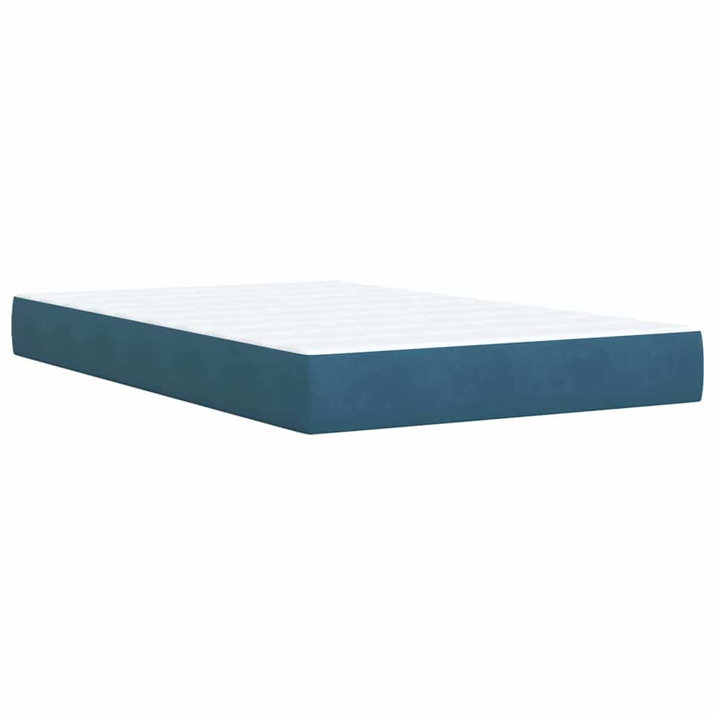 Boxspring met matras fluweel blauw 120x190 cm is nu te koop bij PeponiXL, paradijselijk wonen!
