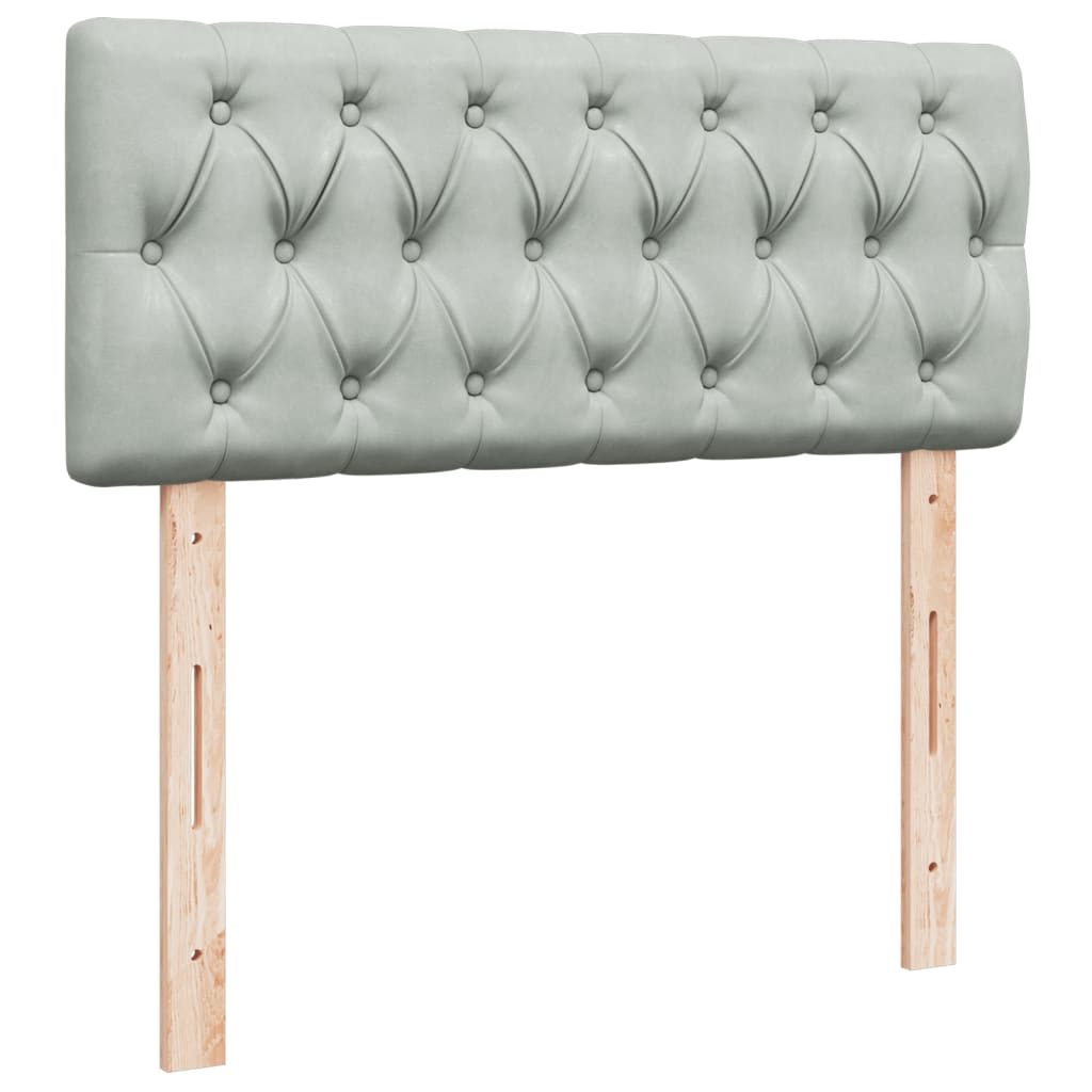 Boxspring met matras fluweel lichtgrijs 120x190 cm is nu te koop bij PeponiXL, paradijselijk wonen!