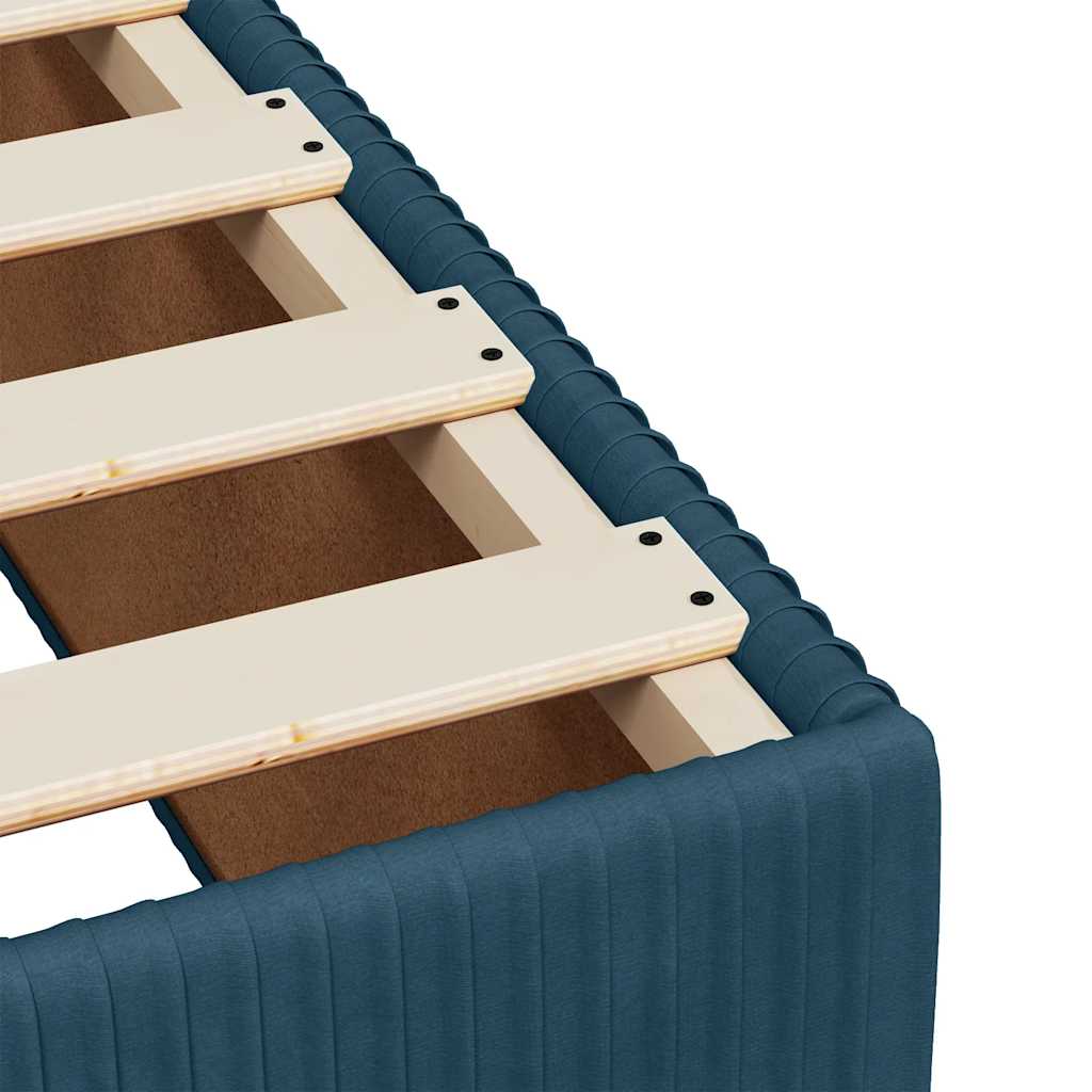 Boxspring met matras fluweel blauw 120x190 cm is nu te koop bij PeponiXL, paradijselijk wonen!