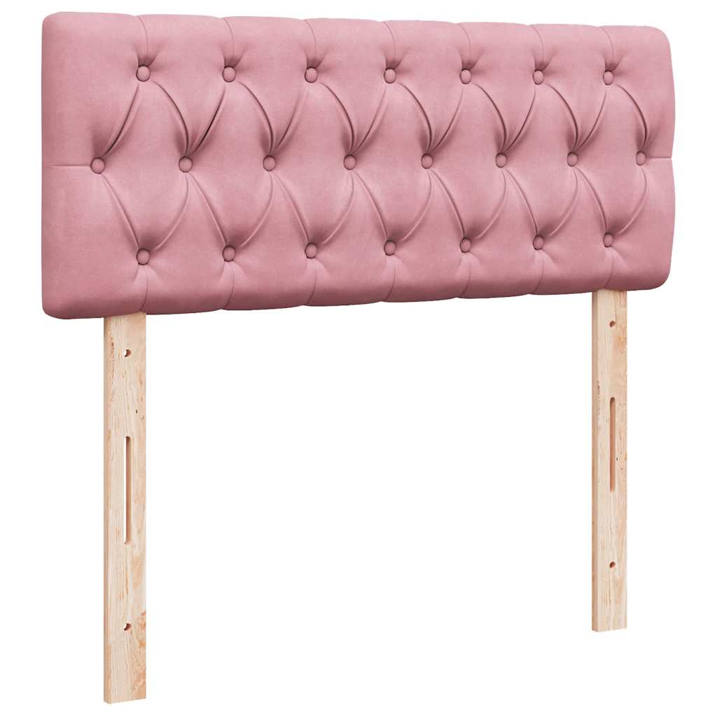 Boxspring met matras fluweel roze 120x190 cm is nu te koop bij PeponiXL, paradijselijk wonen!