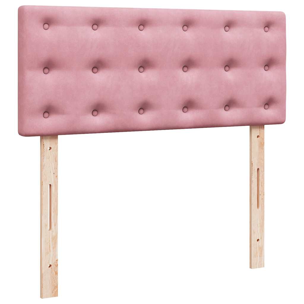 Boxspring met matras fluweel roze 120x190 cm is nu te koop bij PeponiXL, paradijselijk wonen!