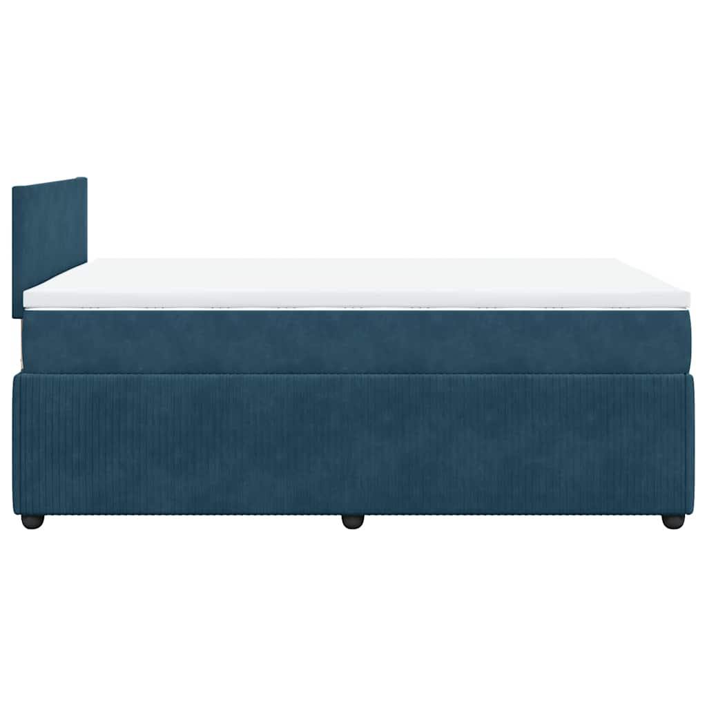 Boxspring met matras fluweel blauw 120x200 cm is nu te koop bij PeponiXL, paradijselijk wonen!