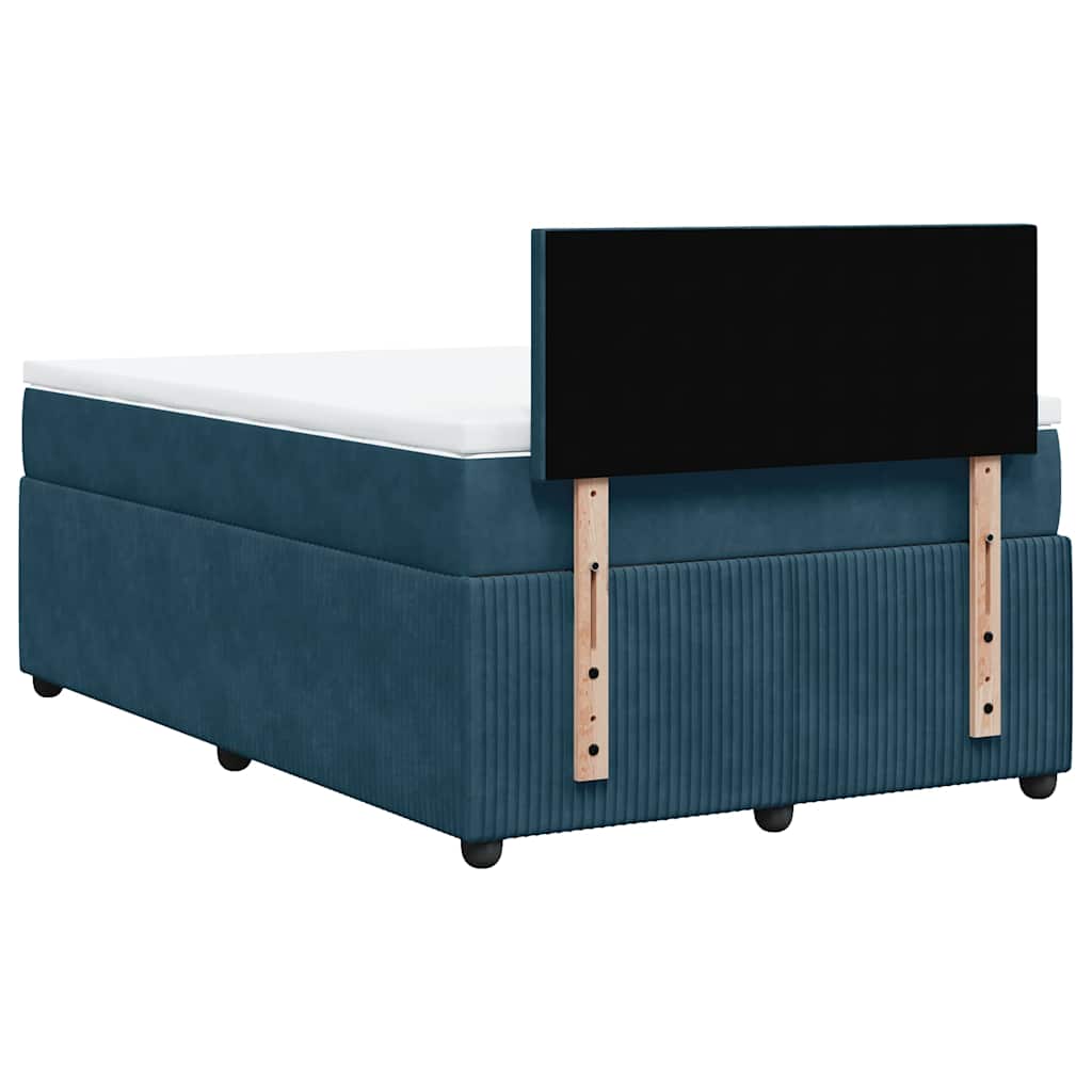 Boxspring met matras fluweel blauw 120x200 cm is nu te koop bij PeponiXL, paradijselijk wonen!